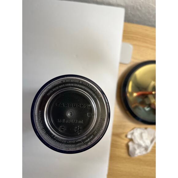 Starbucks Hot & Cold Cup 16oz Tumbler Red Glitter Sequin Insulated - - Picture 2 of 12